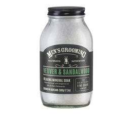 The Scottish Fine Soaps Company - Men's Grooming - Vetiver & Sandalwood - Relaxing Mineral Soak 500g