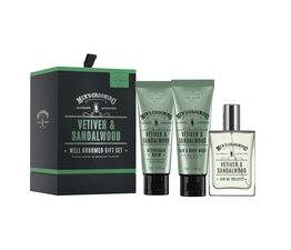 The Scottish Fine Soaps Company - Men's Grooming - Vetiver & Sandalwood - Well Groomed Gift Set