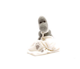Knitted Diplodocus & Comfort Blanket - Grey