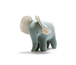 Knitted Elephant - Teal (Large)