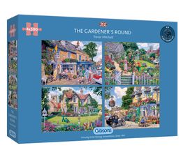 Gibsons - The Gardener's Round 4 x 500 Piece Jigsaw Puzzle