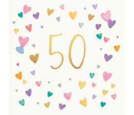 50th Birthday Love Hearts