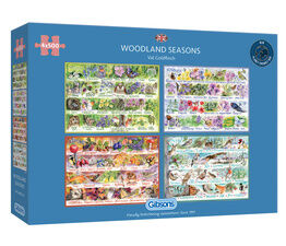 Gibsons Woodland Seasons 4 x 500 Piece Jigsaws