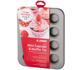 Judge - Bakeware - 12 Cup Mini Cupcake/Muffin Tin 4x2cm (1½x¾")
