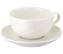 Judge White Cappuccino Cup & Saucer