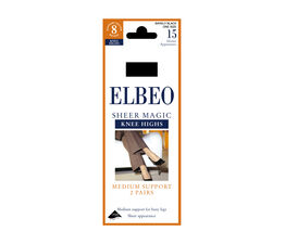 Elbeo - 15 Denier Sheer Magic Knee Highs 2 Pack