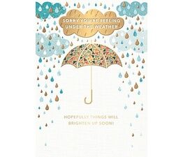 Get Well Umbrella And Raindrops