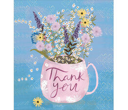 Thank You Note Card Flower Mug