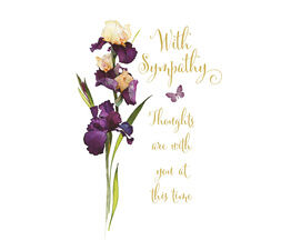 With Sympathy Purple Iris