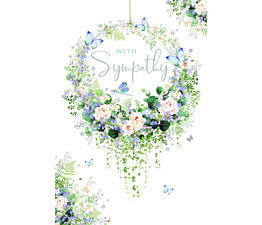 With Sympathy White Rose Hoop