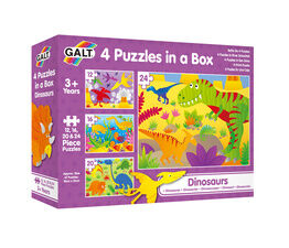 GALT - Dinosaurs 4 Puzzles In A Box - 1004735