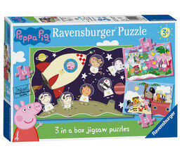 Ravensburger - Peppa Pig - 3 in a Box Puzzles - 6959
