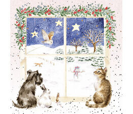 Wrendale Designs - Joy to the World - Christmas Window - Boxed Cards