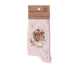 Wrendale Designs - Sock Guinea Pig - Grinny Pig - Pink