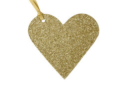 Glick - Tag - Glitter Heart Gold
