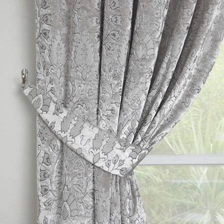 Curtina 'Solent' Metallic jacquard cuscino, Poliestere, Graphite