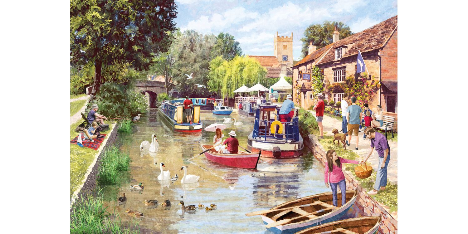 Otter House Canal Walk 1000 Piece Jigsaw only £14.99