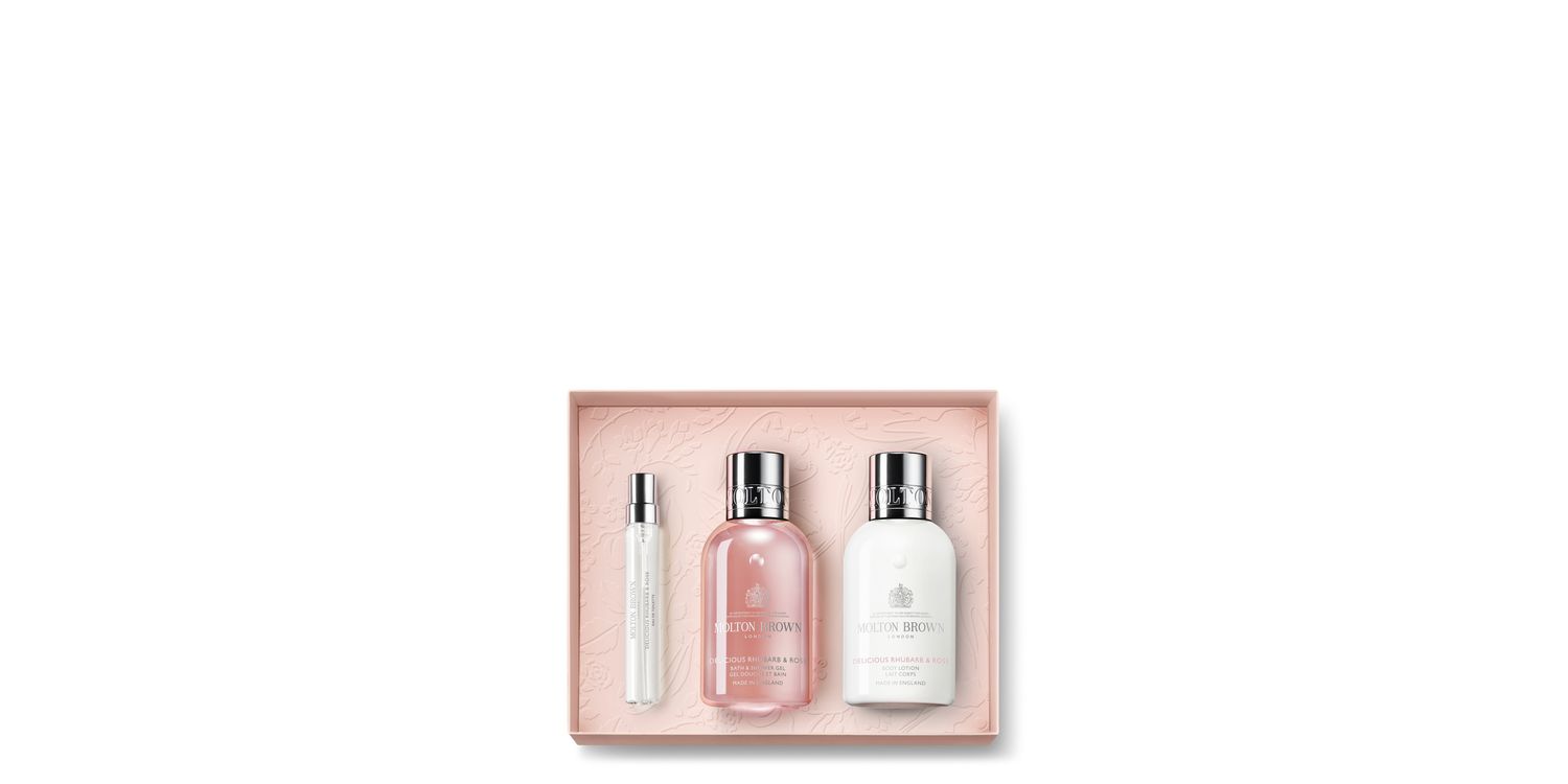 Molton Brown - Delicious Rhubarb & Rose Travel Gift Set only £28.00