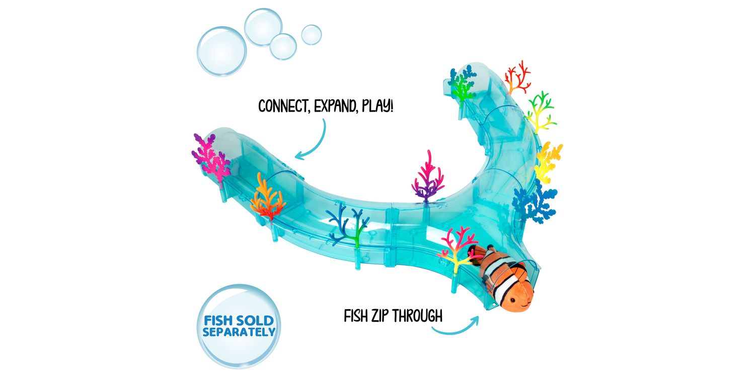 Tunnel Corail Zhu Zhu Aquarium – Compatible Tous Coffrets, Poisson Rigolo, Dès 4 Ans