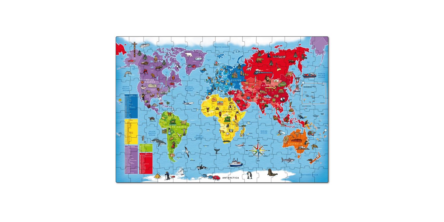 Orchard Toys Puzzle E Poster Gli Animali Del Mondo - 150 Pezzi, Con Poster E Libretto Didattico, Per Bambini