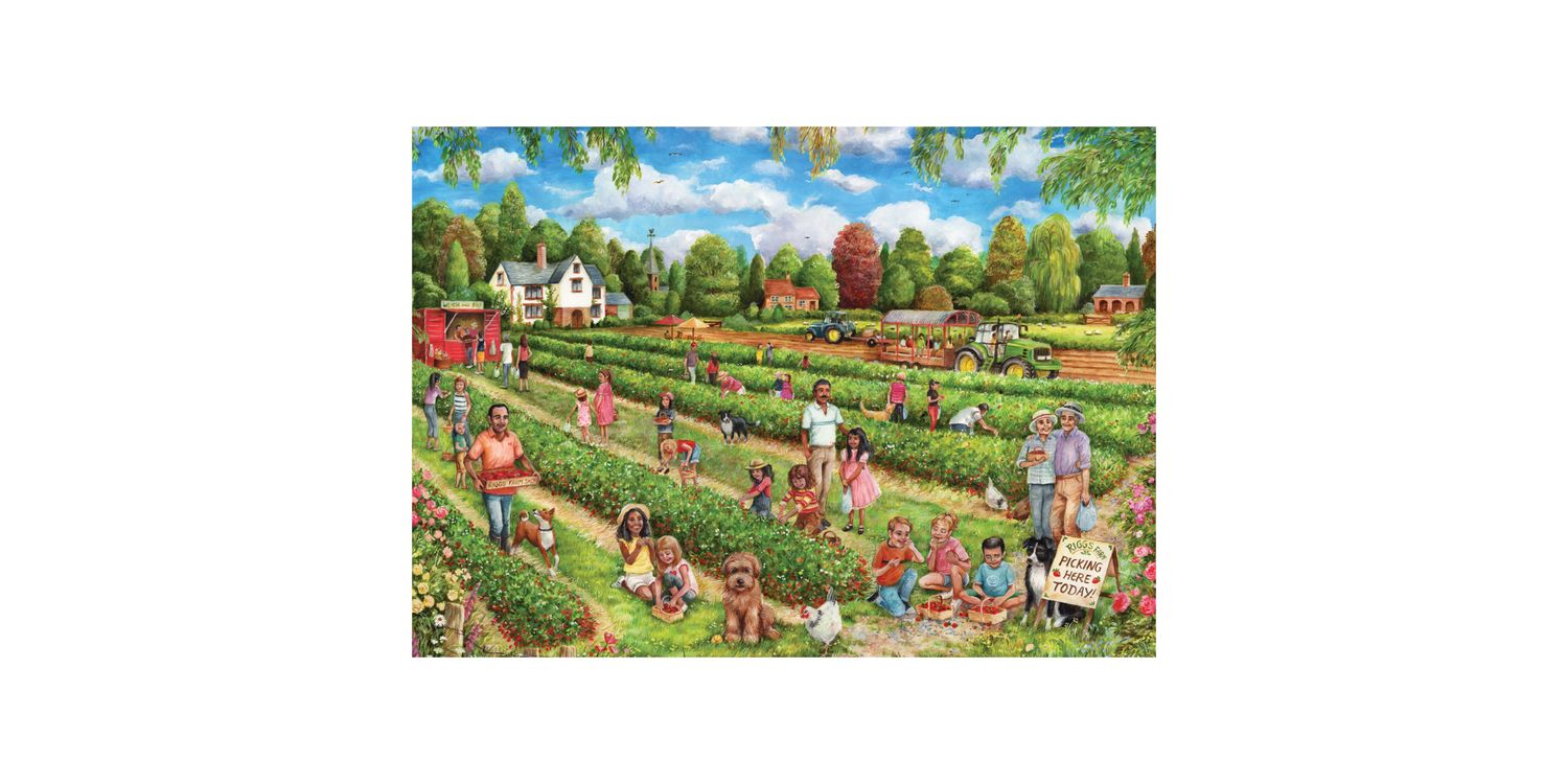 Jumbo - Falcon de Luxe Strawberry Picking Falcon 1000 Piece Puzzle