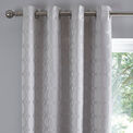 Appletree Boutique Cassina Jacquard Pair of Eyelet Curtains - Silver additional 3