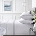 Appletree Boutique Embroidered Band Duvet Cover Set - White additional 4