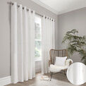 Appletree Boutique Zara 100% Cotton Eyelet Curtains - White additional 1