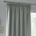 Appletree Heritage Worcester Jacquard Pair of Pencil Pleat Curtains With Tie-Backs, in Green additional 4