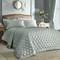 Appletree Heritage - Worcester - Jacquard Bedspread - 200cm X 230cm in Green additional 1