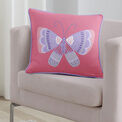 Bedlam - Flutterby Butterfly -  Filled Cushion - 43 x 43cm in Pink additional 1