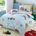 Bedlam - Farmyard Friends - Reversible Duvet Cover Set - Blue additional 4