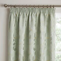 Curtina Bramford Jacquard Pencil Pleat Curtains - Green additional 3