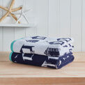 Fusion Beach Huts 100% Cotton Towel - Navy additional 5