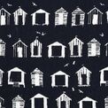 Fusion Beach Huts 100% Cotton Towel - Navy additional 3