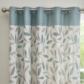 Fusion Beechwood 100% Cotton Eyelet Curtains - Duck Egg additional 2