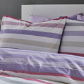 Fusion Carlson Stripe Reversible Duvet Cover Set - Lilac additional 7