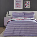 Fusion Carlson Stripe Reversible Duvet Cover Set - Lilac additional 5