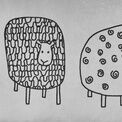 Fusion - Dotty Sheep -  Cushion Cover - 28 x 48cm in Natural additional 3