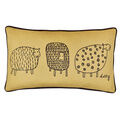 Fusion - Dotty Sheep -  Cushion Cover - 28 x 48cm in Ochre additional 1