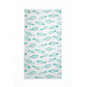 Fusion - Fish - 100% Cotton Towel - Aqua/White additional 6