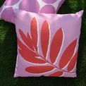 Fusion - Leaf Print - Outdoor Cushion Cover - 43 x 43cm in Pink additional 5