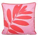 Fusion - Leaf Print - Outdoor Filled Cushion - 43 x 43cm in Pink additional 1