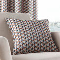 Fusion - Prado - Jacquard Filled Cushion - 43 x 43cm in Grey/Terracotta additional 1