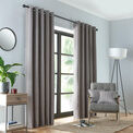Fusion Prado Jacquard Eyelet Curtains - Grey/Terracotta additional 1