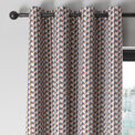 Fusion Prado Jacquard Eyelet Curtains - Grey/Terracotta additional 2