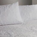 Serene Avery Stripe Peach Finish Duvet Cover Set - White additional 2