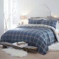 Appletree Hygge - Aviemore Check - 100% Brushed Cotton Duvet Cover Set - Blue additional 1