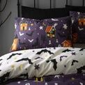 Bedlam - Halloween Glow Haunted House - Glow in the Dark Duvet Cover Set - Purple additional 5