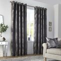 Curtina - Feather - Jacquard Pair of Eyelet Curtains - Slate additional 1